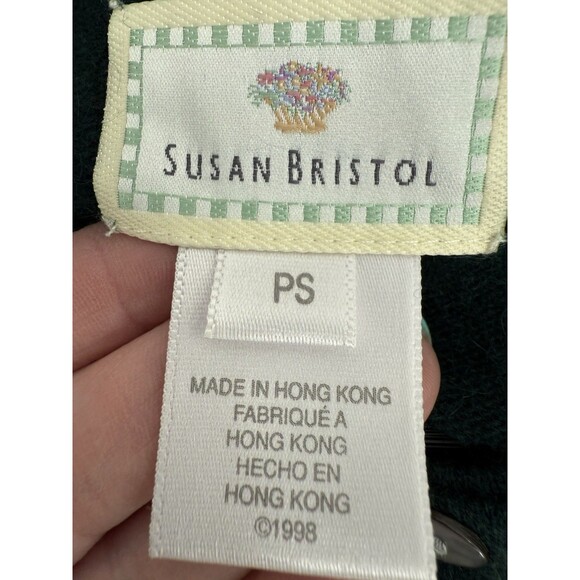 Susan Bristol Cardigan Lambswool/Angora Rabbit Sweater Embroidered PETITE SMALL - Picture 10 of 13